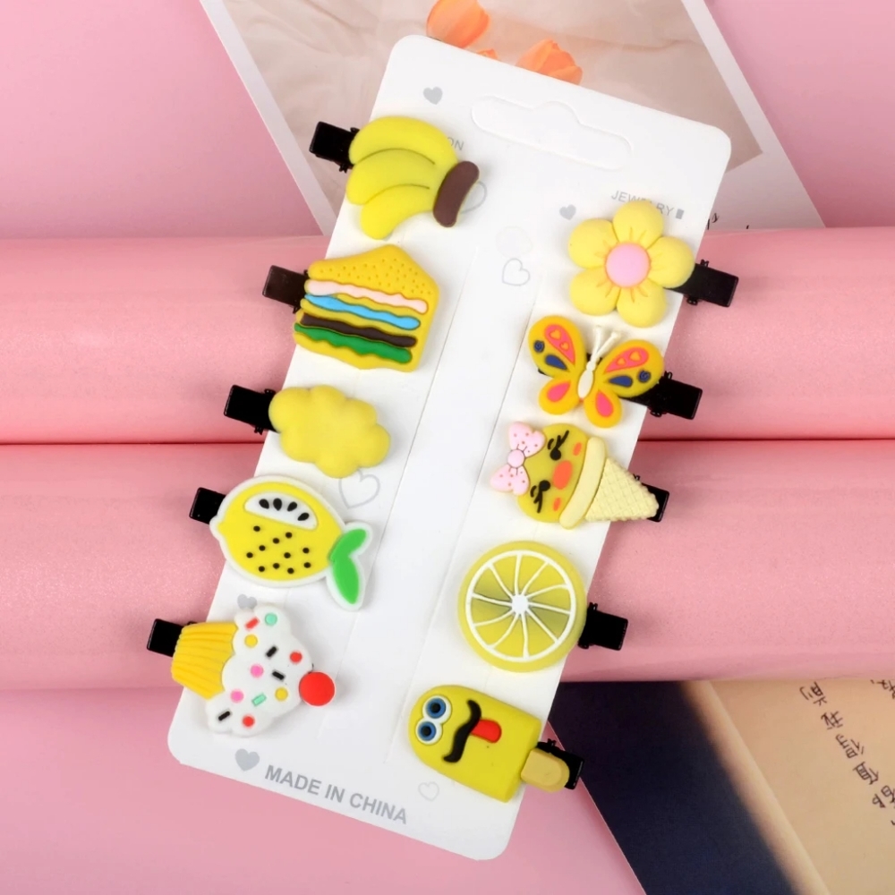 10 pcs fruit hair clips setbuy 2 ×( 10 pcs sets and get 1 free)